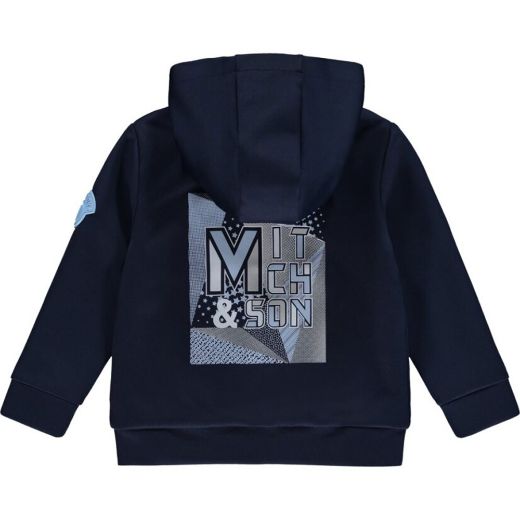 Picture of Mitch & Son Boys 'Porter' Navy Zip Hooded Tracksuit