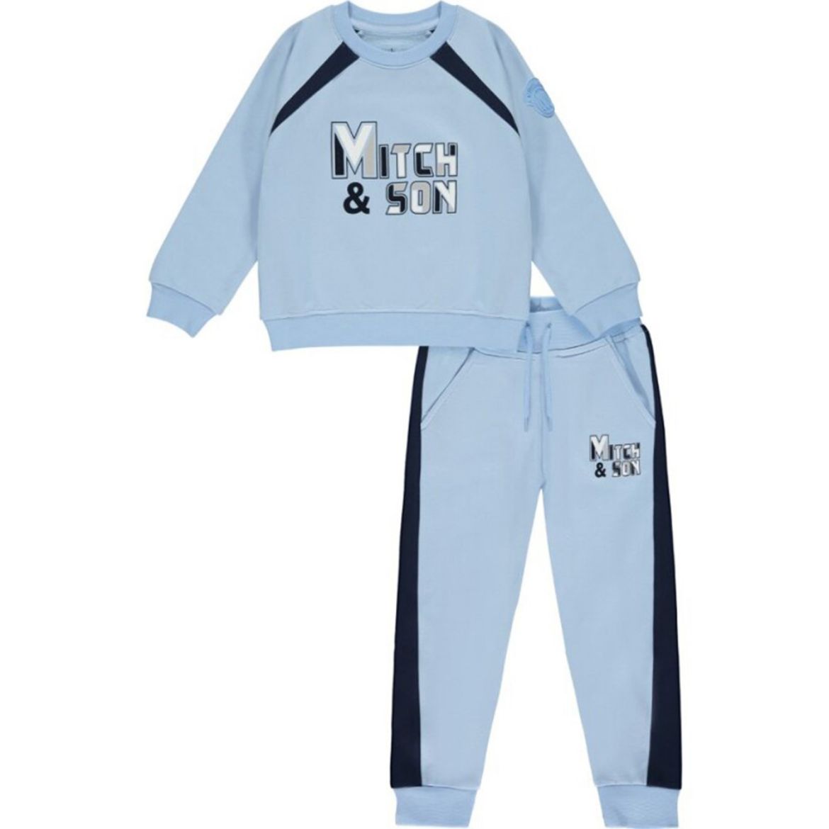 Picture of Mitch & Son Boys 'Patrick' Blue Logo Tracksuit