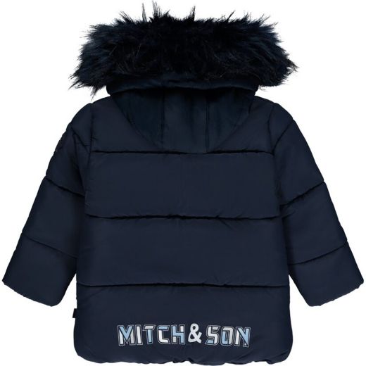 Picture of Mitch & Son Boys 'Parker' Navy Faux Fur Coat