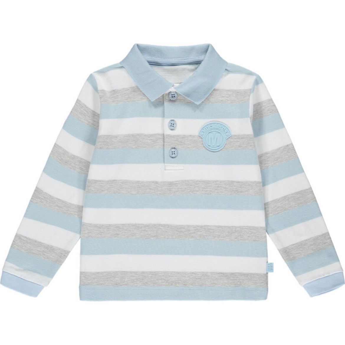 Picture of Mitch & Son Boys 'Nicholas' Blue Stripe Polo