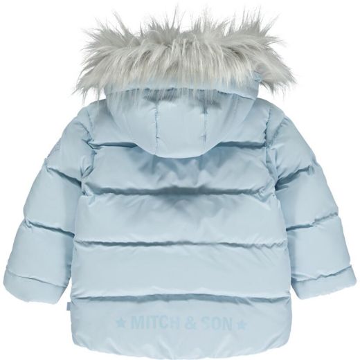 Picture of Mitch & Son Boys 'Niko' Blue Faux Fur Coat