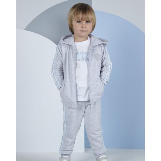Picture of Mitch & Son Boys 'Nate' Grey Zip Tracksuit
