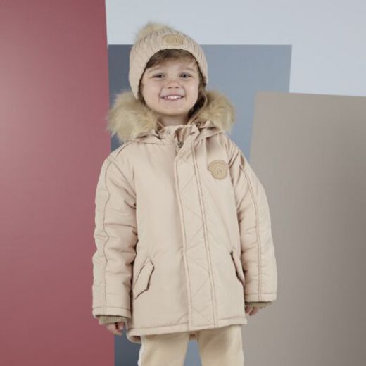 Picture of Mitch & Son Boys 'Oliver' Beige Faux Fur Coat