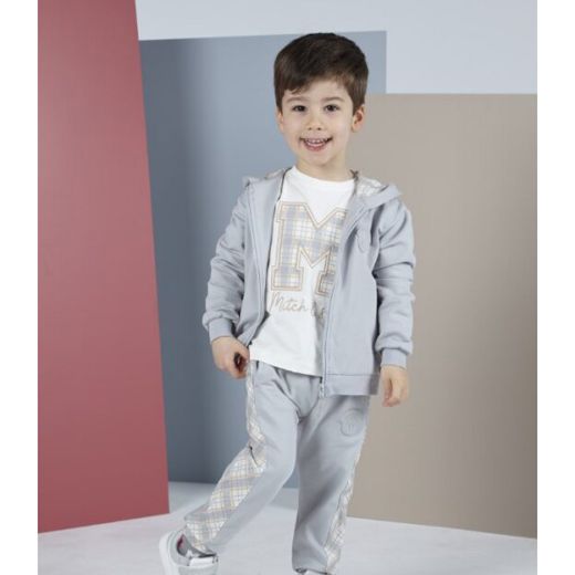 Picture of Mitch & Son Boys 'Orlando' Grey Zip Tracksuit