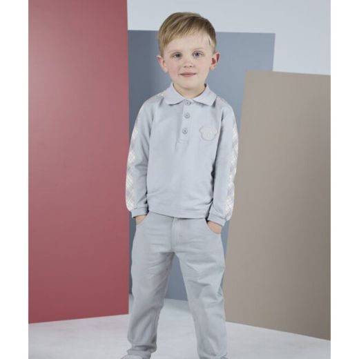 Picture of Mitch & Son Boys 'Ocean' Grey Polo Top