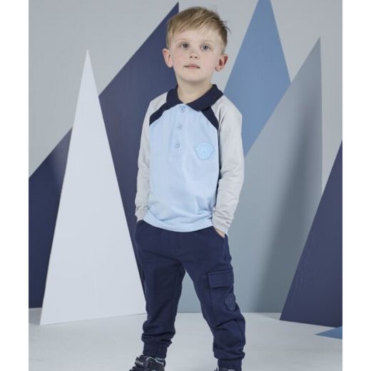 Picture of Mitch & Son Boys 'Pedro' Blue Polo Top