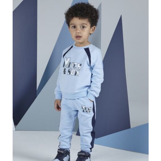 Picture of Mitch & Son Boys 'Patrick' Blue Logo Tracksuit