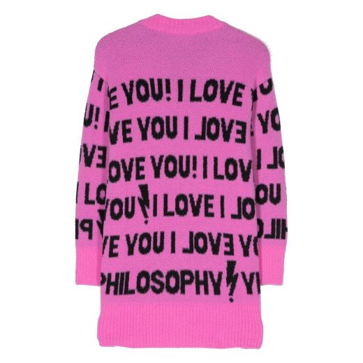 Picture of Philosophy Di Lorenzo Pink & Black Cardigan