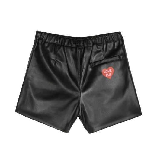 Picture of Philosophy Di Lorenzo Black Faux Leather Shorts