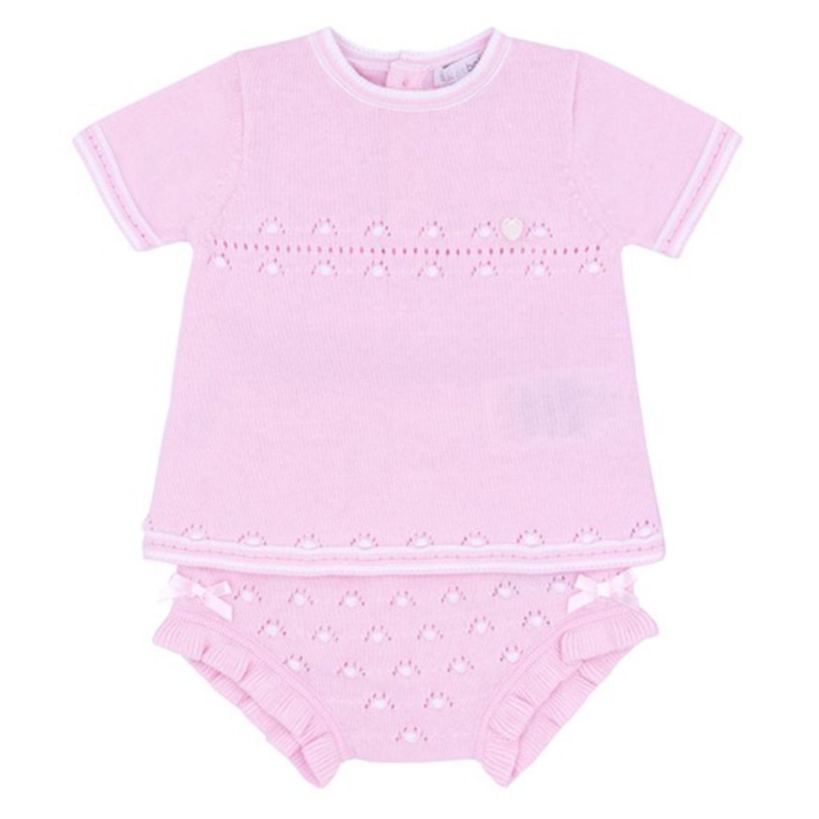 Picture of Blues Baby Girls Pink Knit Knickers Set