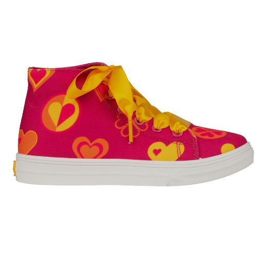 Picture of A Dee Jazzy Fuschia Printed High Top