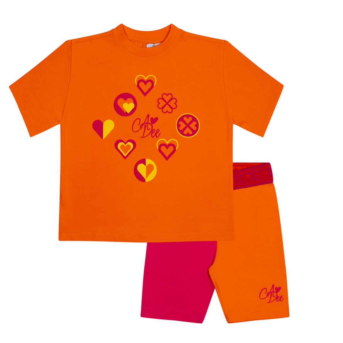 Picture of A Dee Marnie Orange Cycling Short Set