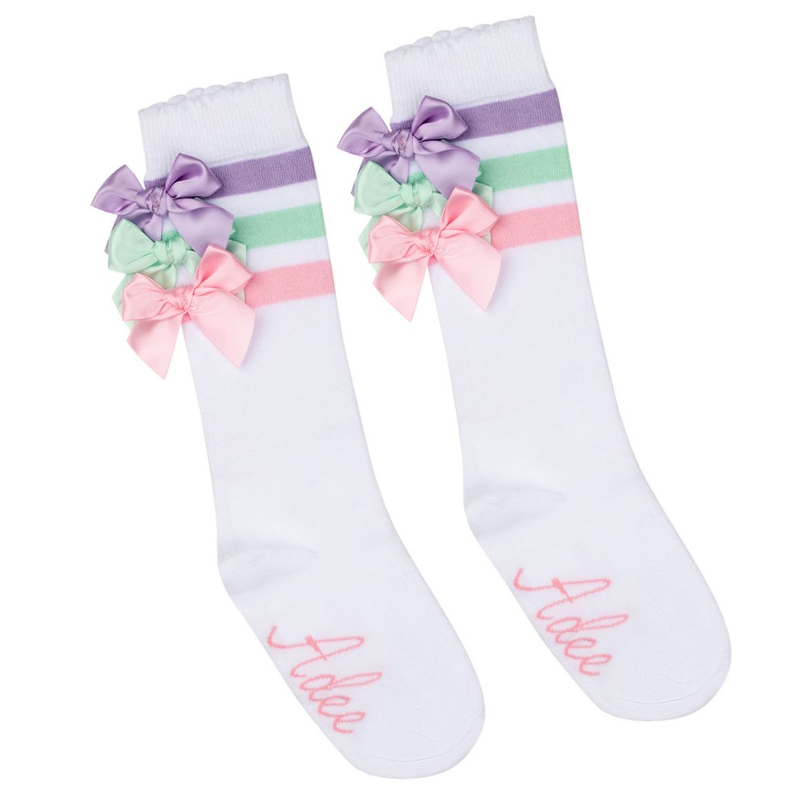 Picture of A Dee Noola White Bow Knee Socks