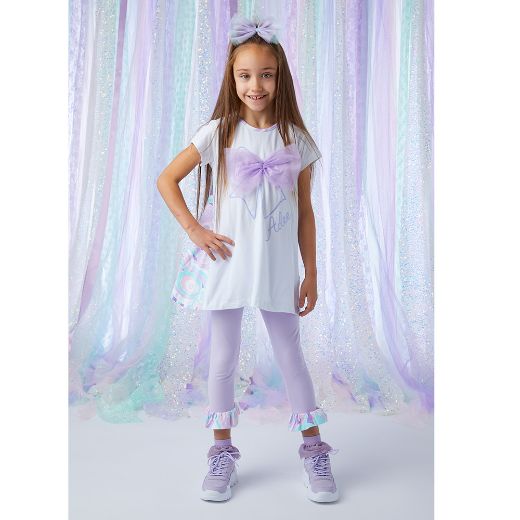 Picture of A Dee Naomi White Bow Leggings Set