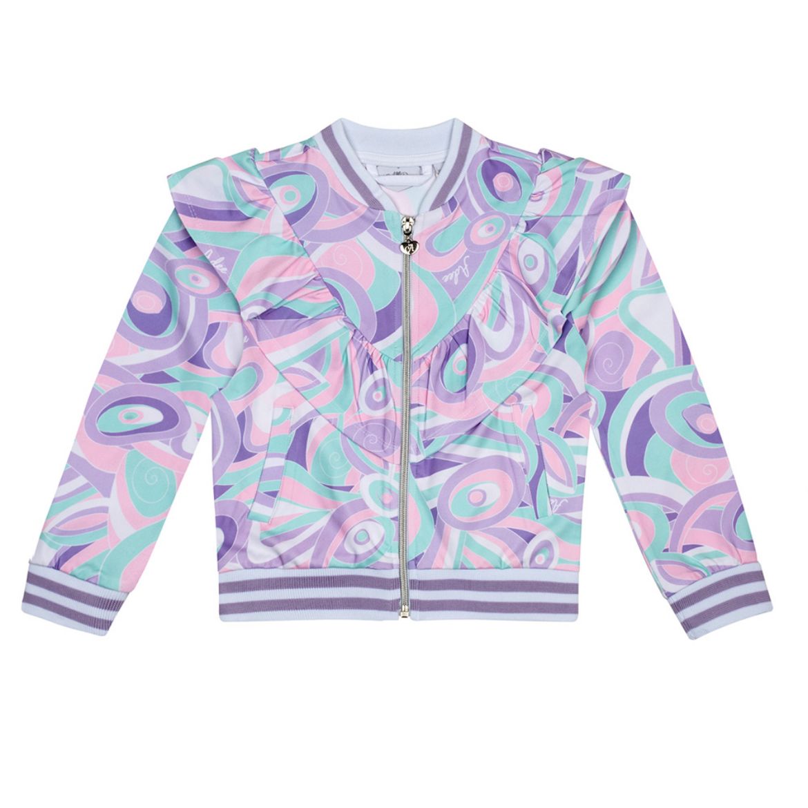 Picture of A Dee Nicola Lilac Printed Bomber