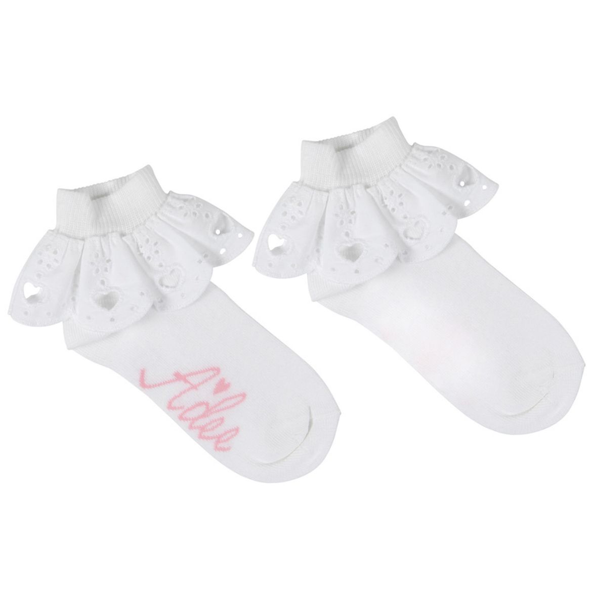 Picture of A Dee Lenni White Ankle Socks