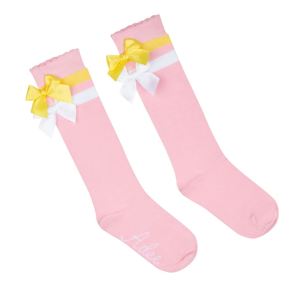 Picture of A Dee Lelli Pink Bow Knee Socks