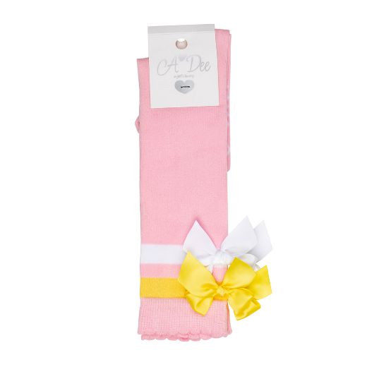 Picture of A Dee Lelli Pink Bow Knee Socks