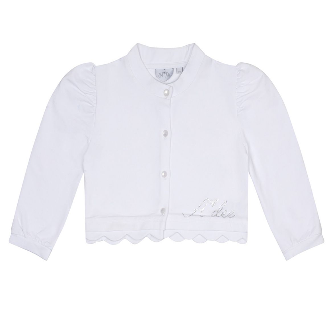A Dee Lina White Cardigan. Melanie Louise Childrens Designer Wear