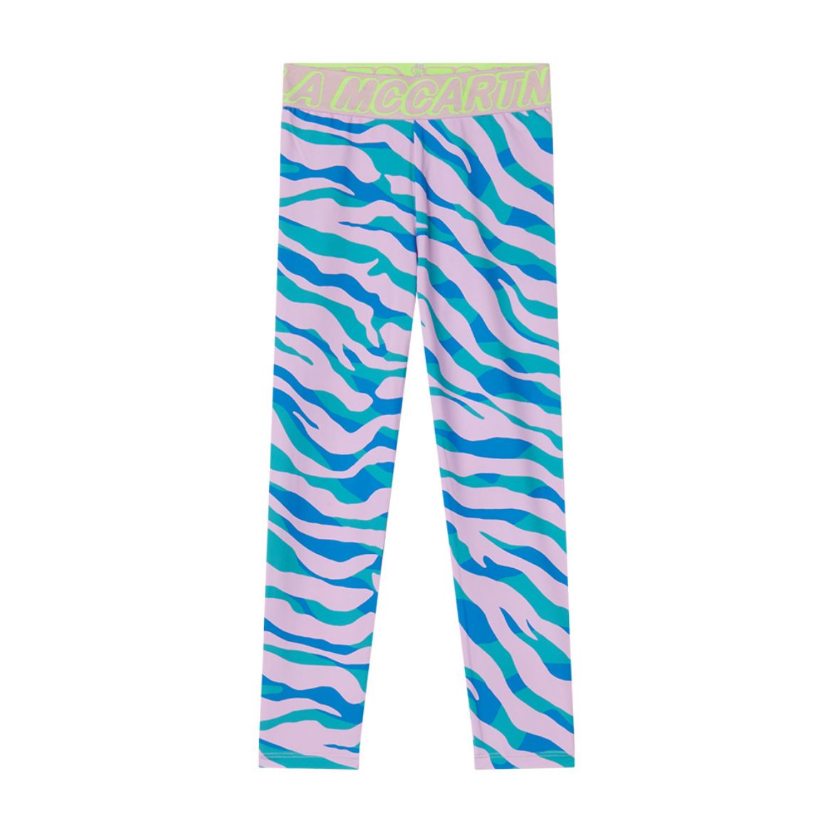 Picture of Stella Mc Cartney Girls Blue Zebra Print Leggings
