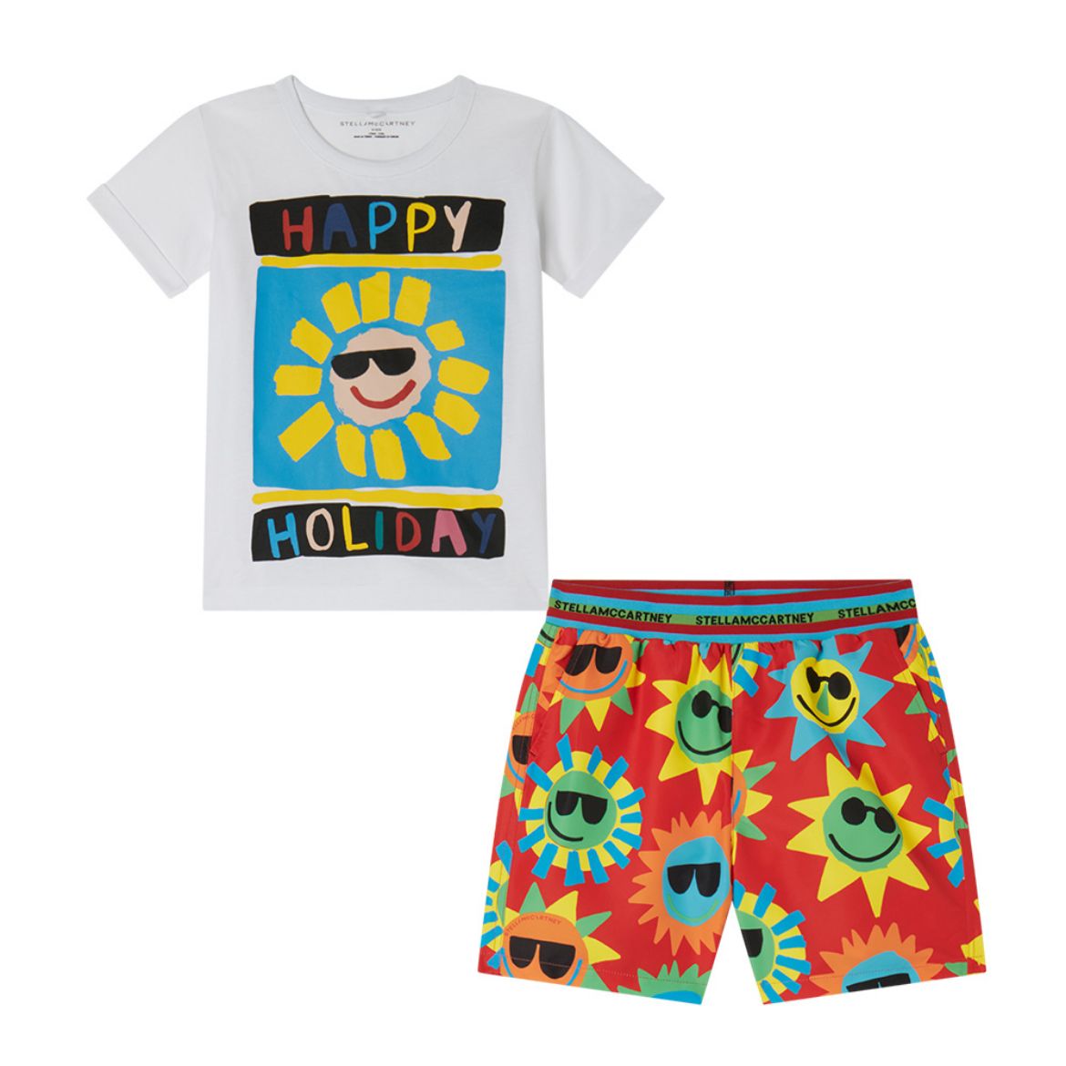 Picture of Stella Mc Cartney Boys Sun T-Shirt & Swimshort Set