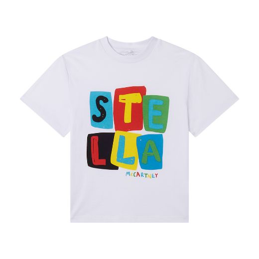 Picture of Stella Mc Cartney Boys Letter Block T-Shirt & Blue Short Set