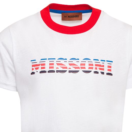 Picture of Missoni Boys White Logo T-Shirt