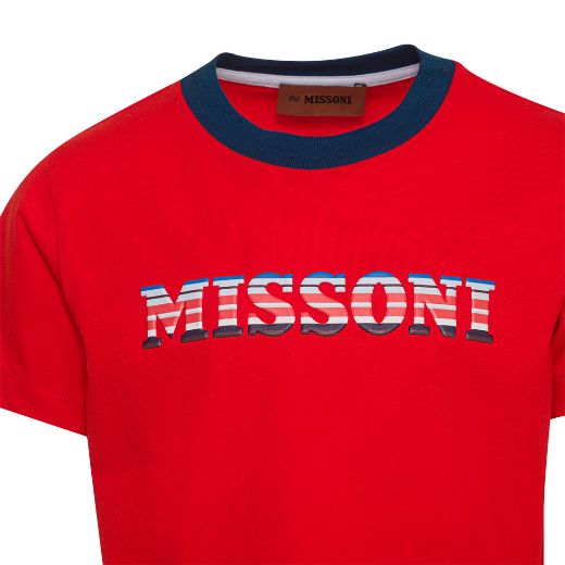 Picture of Missoni Boys Red Logo T-Shirt