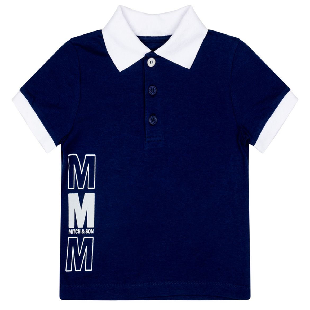 Picture of Mitch & Son Wells Navy Polo