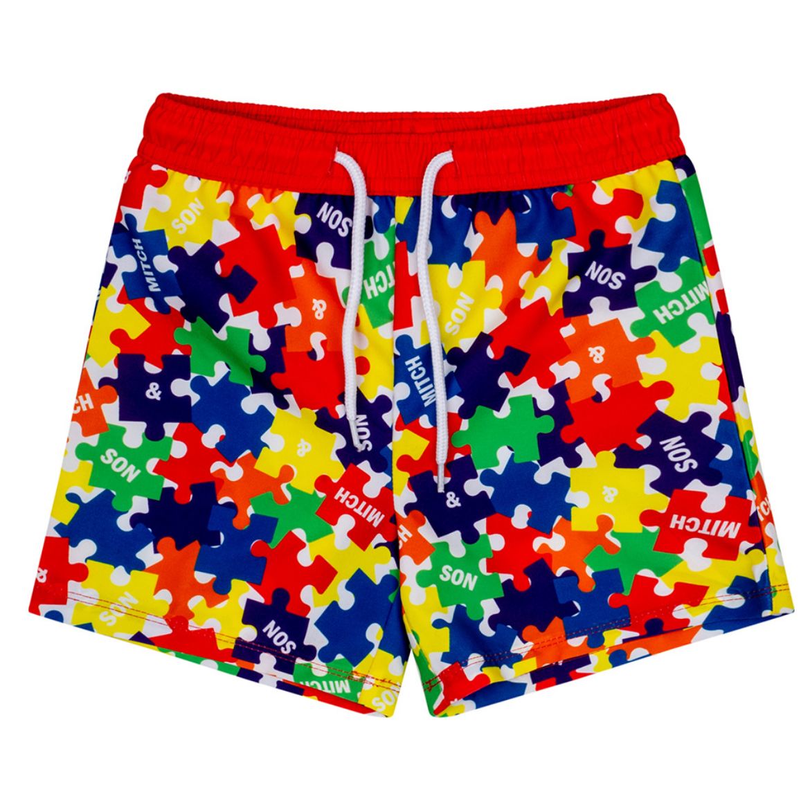 Picture of Mitch & Son Vale Jigsaw Swimshorts