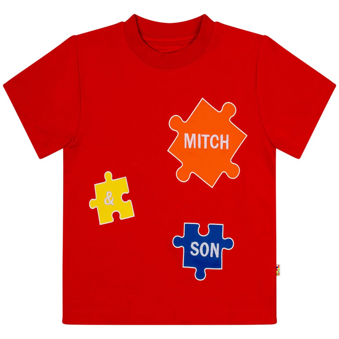 Picture of Mitch & Son Vinny Red Jigsaw T-Shirt