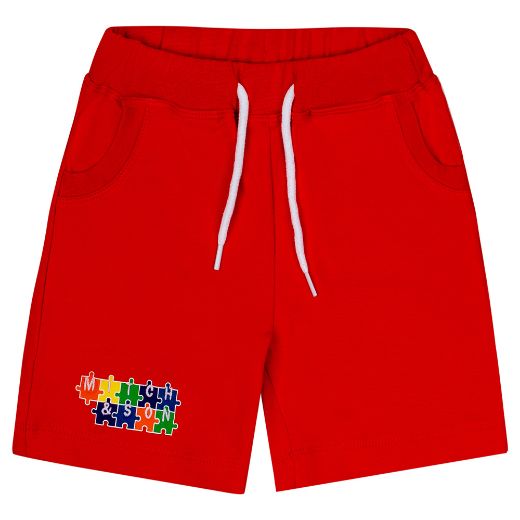 Picture of Mitch & Son Vance Red Jigsaw Hoody Short Set