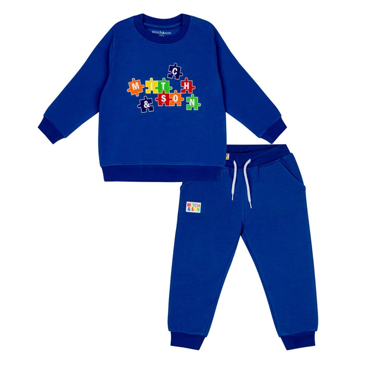 Picture of Mitch & Son Vex Blue Jigsaw Tracksuit