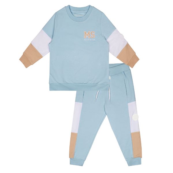 MITCH & SON - Chic Chevron JNR Porter Sweat Set - Stone Beige