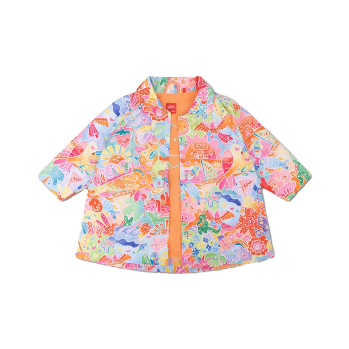 Picture of Oilily Girls Chupa Pink Sun Printed Jacket