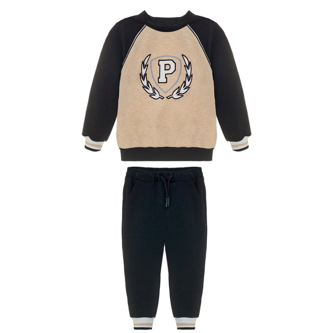 Picture of Patachou Boys Beige & Navy Tracksuit