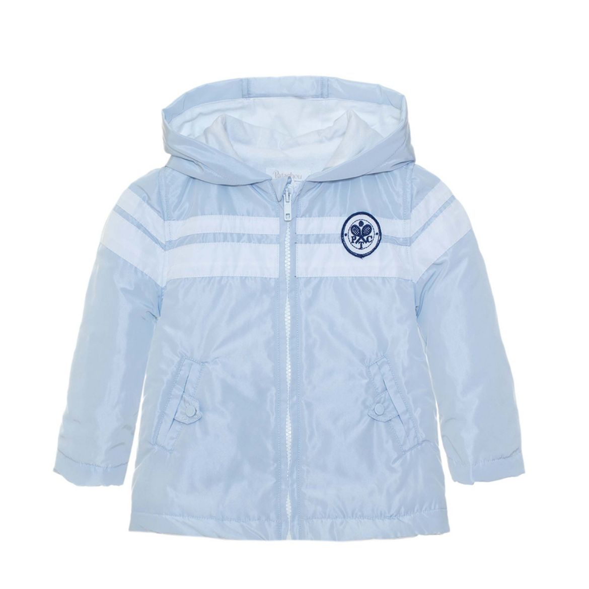 Picture of Patachou Boys Blue Logo Hooded Jacket