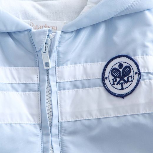 Picture of Patachou Boys Blue Logo Hooded Jacket