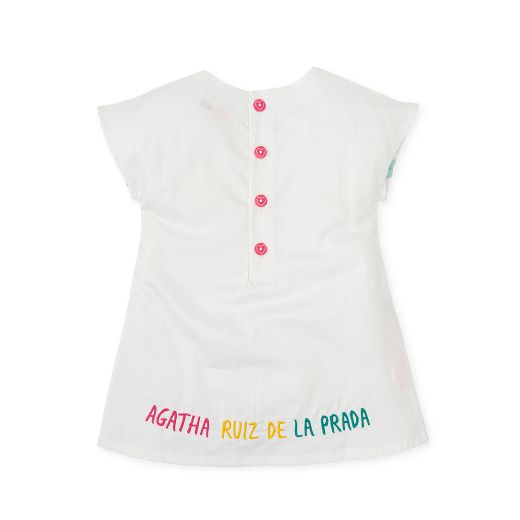 Picture of Agatha Ruiz De La Prada White Multicoloured Heart Dress