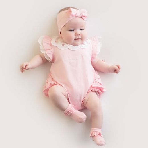 Picture of Little A Baby Girls 'Juli' Pink Frill Romper
