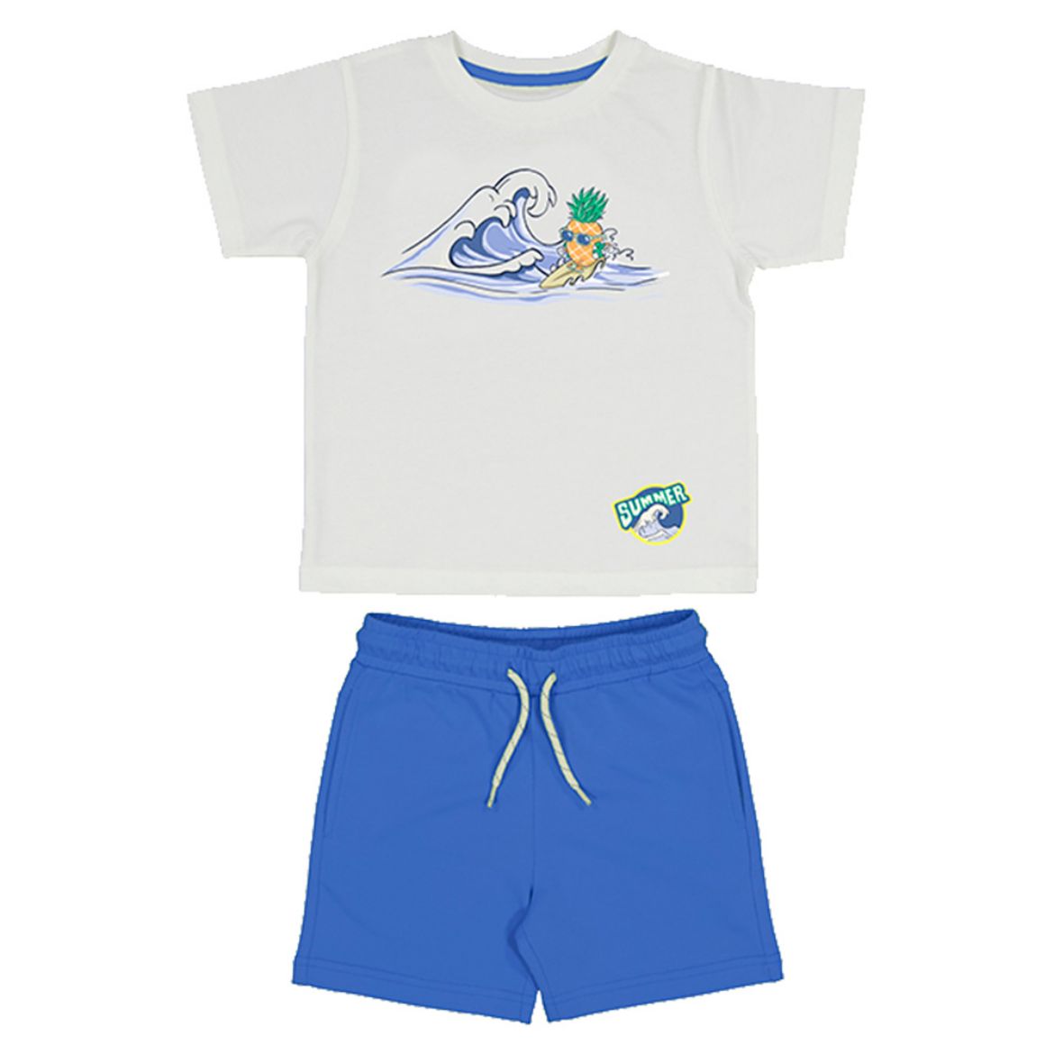 Picture of Mayoral Boys Blue & White 'Summer' Short Set