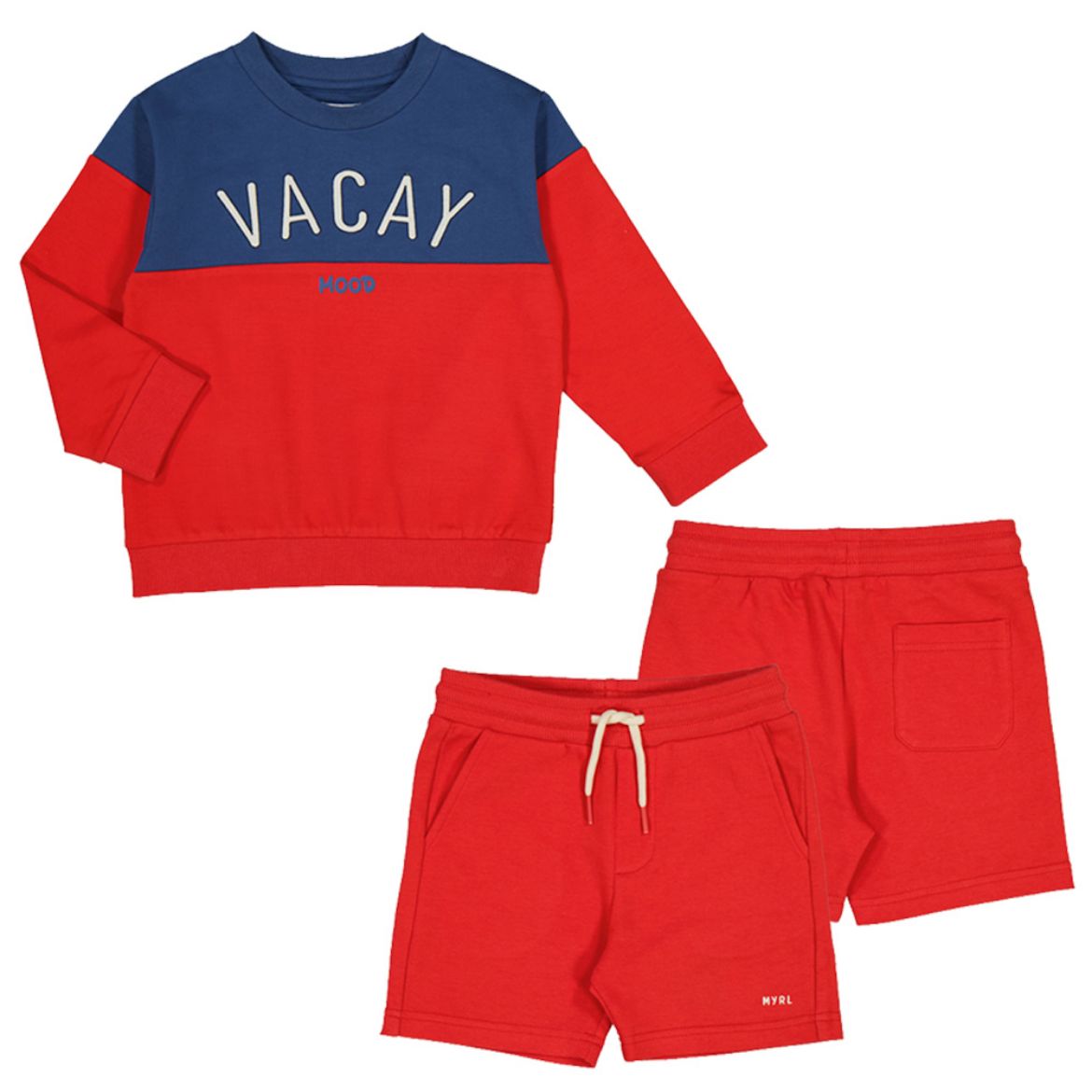 Picture of Mayoral Boys Navy & Red Jumper And Short Set