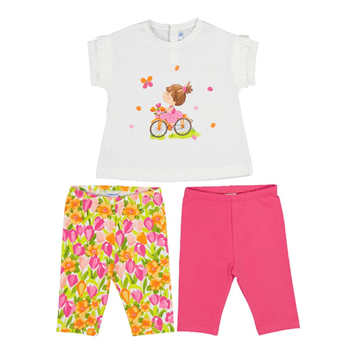 Picture of Mayoral Baby Girls Two Pairs of Legging Set