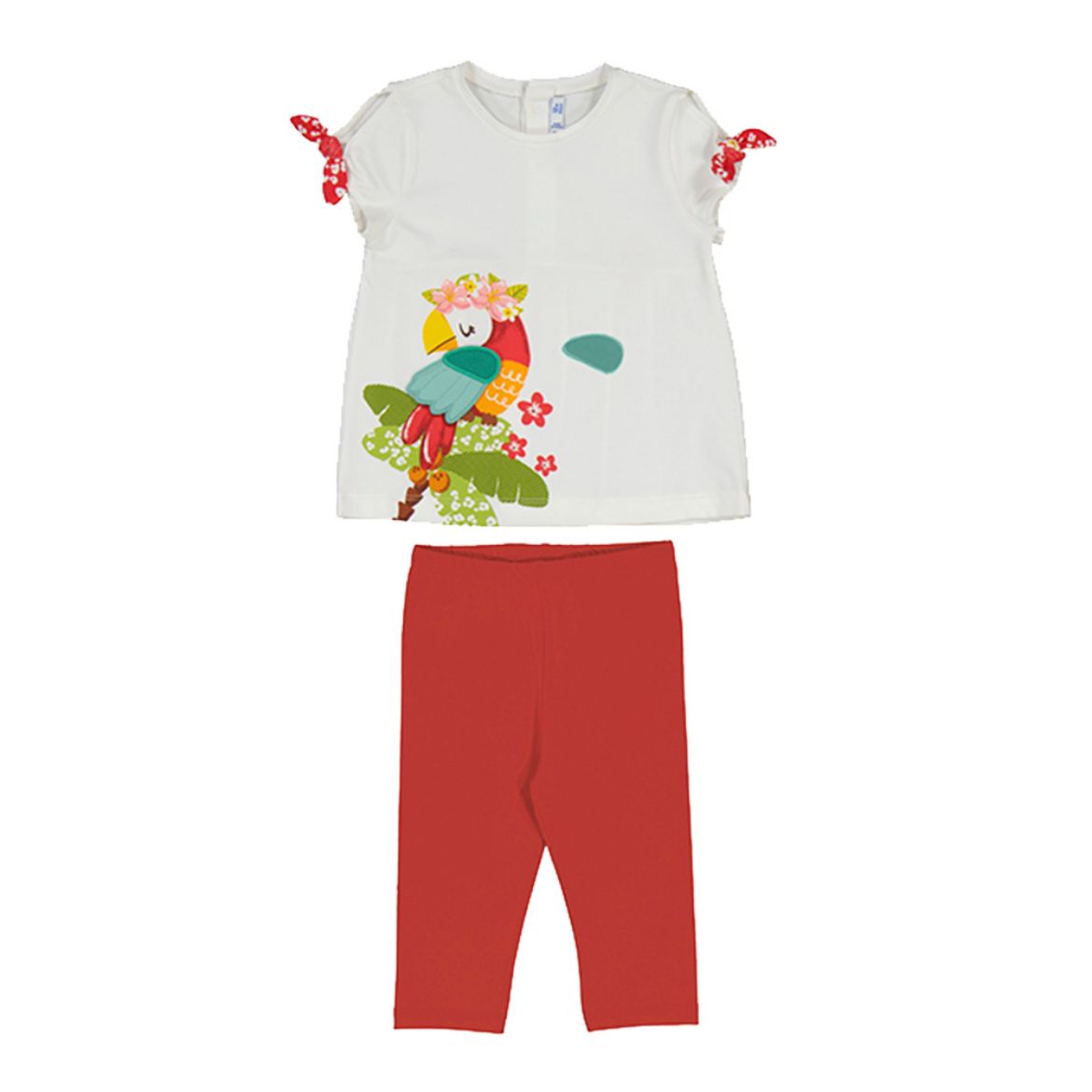 Picture of Mayoral Baby Girls Red & White Legging Set