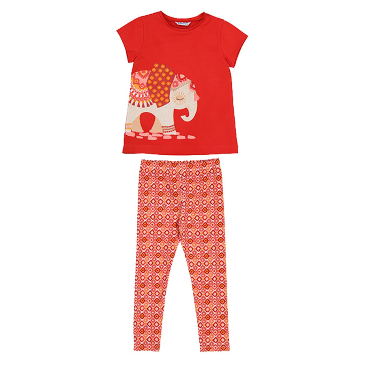 Picture of Mayoral Girls Red 'Elephant' Legging Set