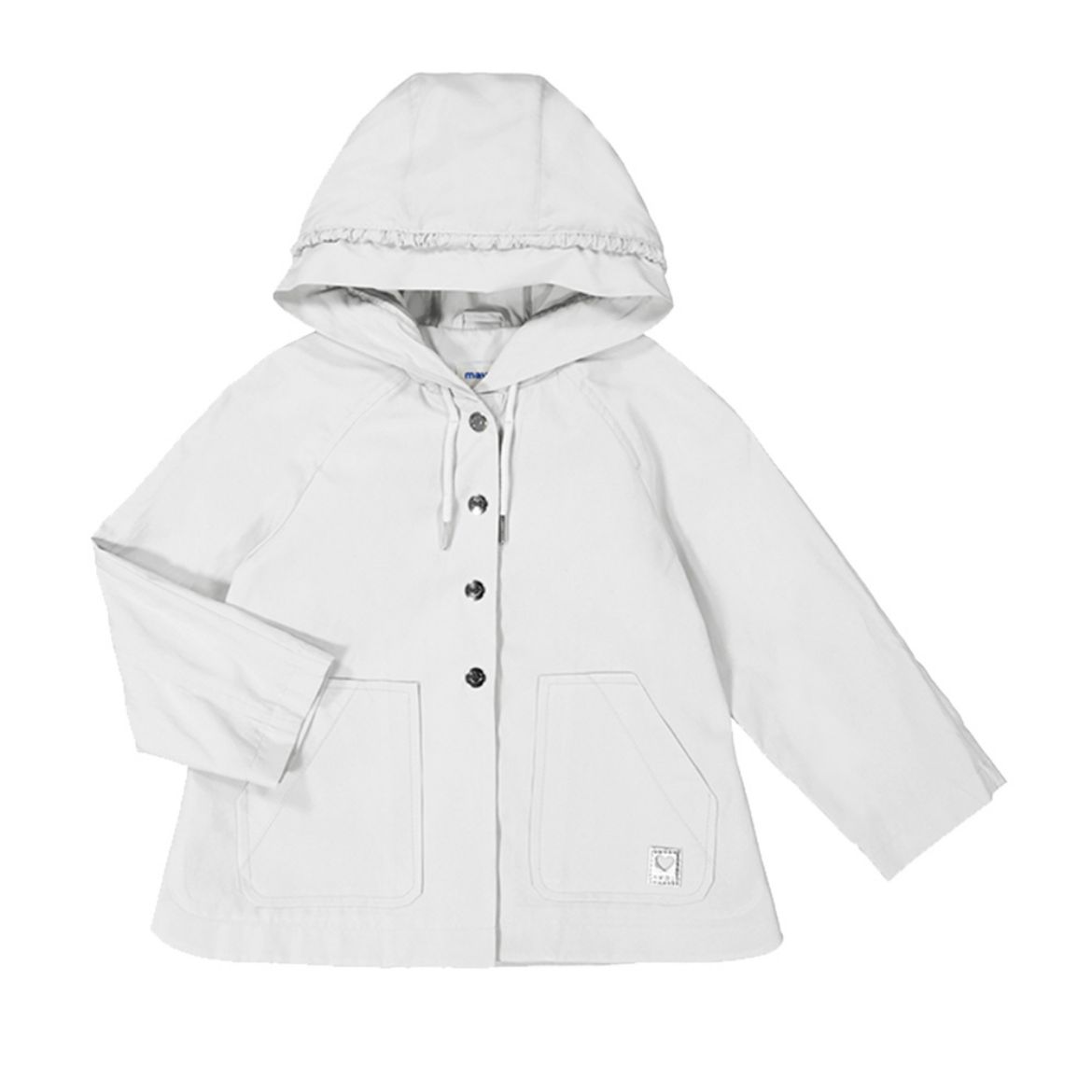 Picture of Mayoral Girls White Hooded Jacket