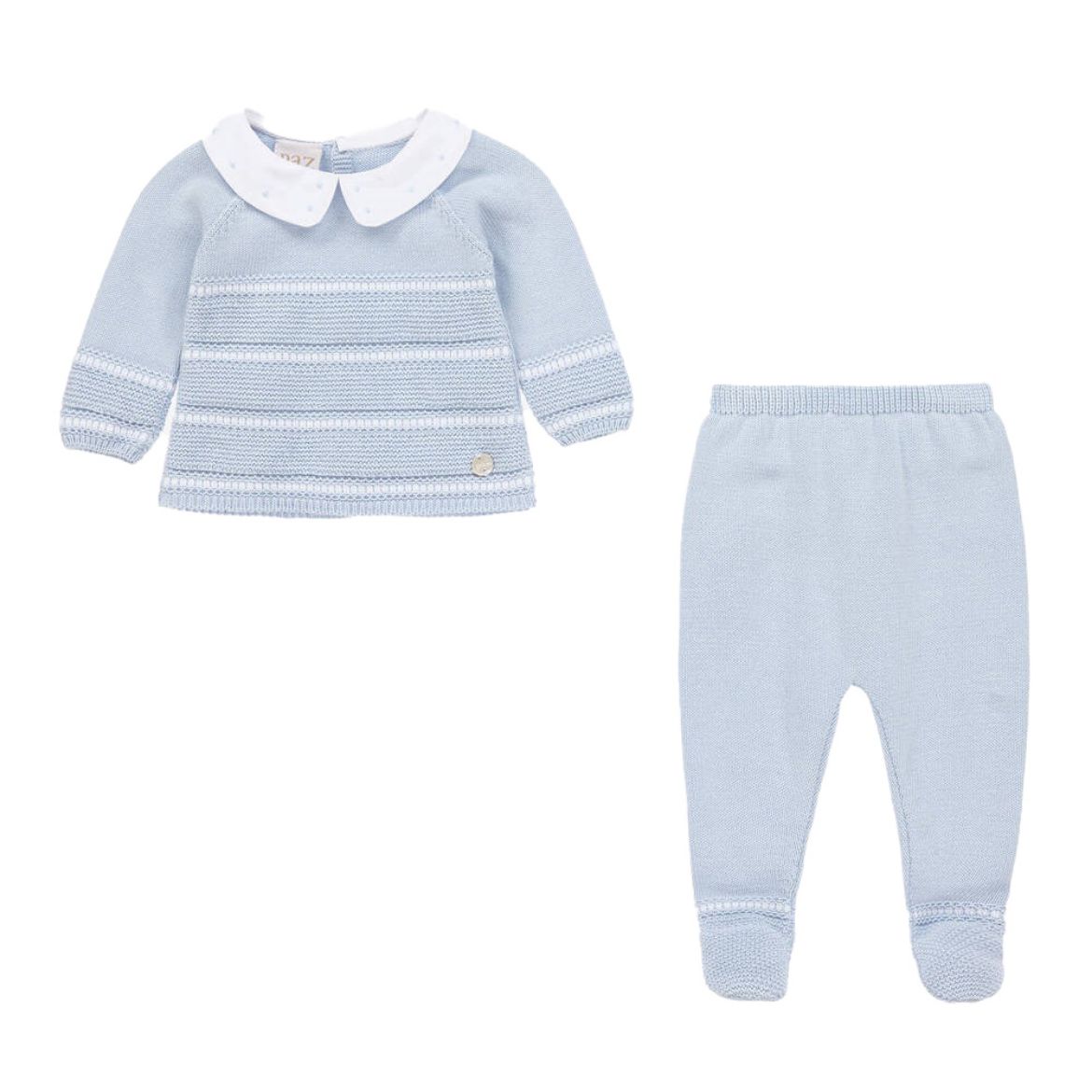 Picture of Paz Rodriguez Blue Knitted Baby Set