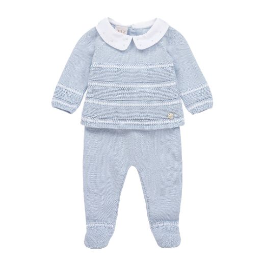 Picture of Paz Rodriguez Blue Knitted Baby Set