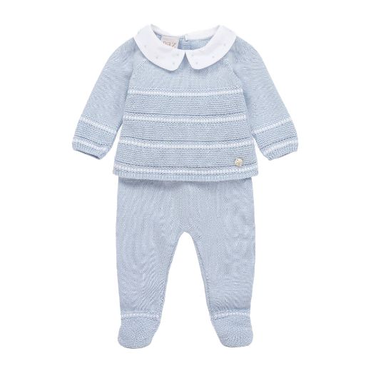 Picture of Paz Rodriguez Blue Knitted Baby Set