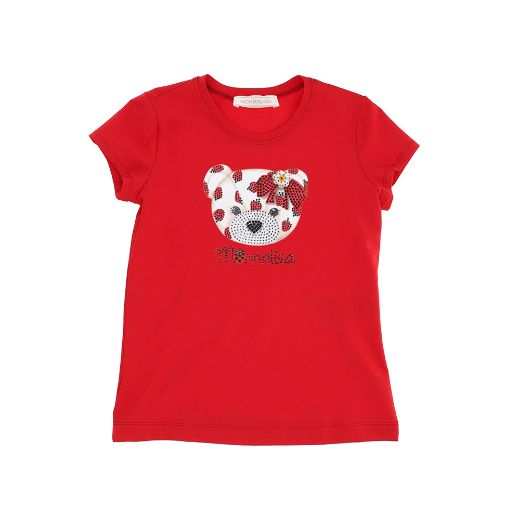 Picture of Monnalisa Red Teddy T-Shirt & Strawberry Shorts